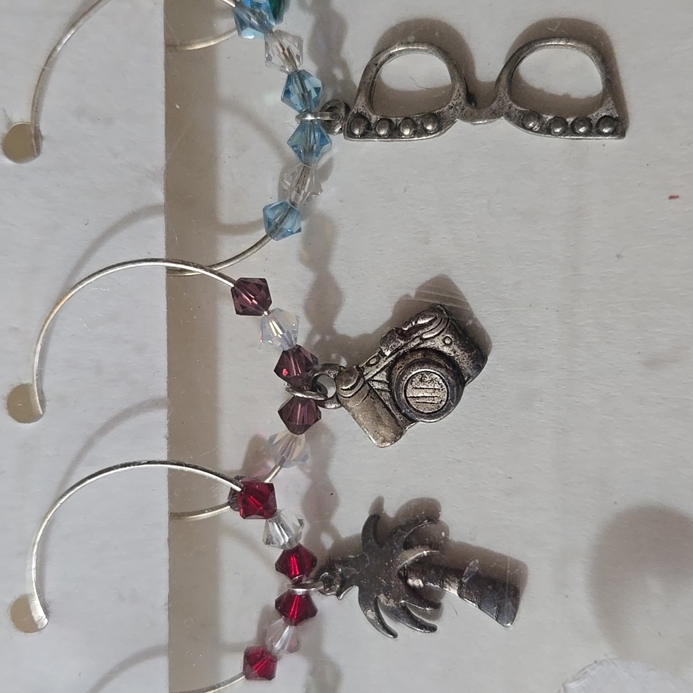 "Fine Wining" Silver Wine Charms with Swarovski Crystals And Summer Charms💫NWT - Picture 3 of 5